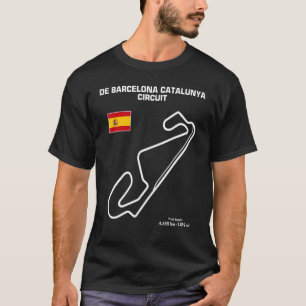 Camiseta Contorno Familiar da Faixa de Motoesportes Catalun