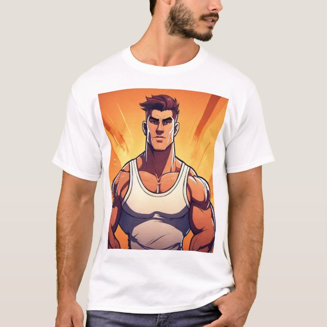 Camiseta Contornos dinâmicos sobre esporte preto e branco - (Frente)