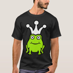 Camiseta Contos de Fadas de Sapo Rei Coroa Pequena Desenho