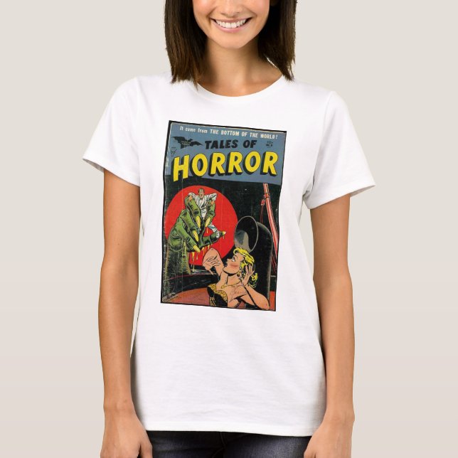 Camiseta Contos do horror cómicos (Frente)
