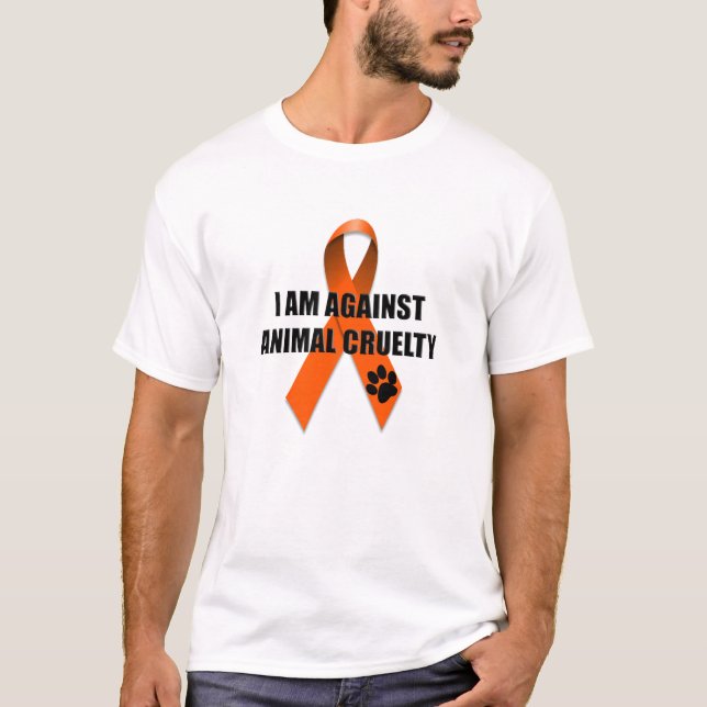 Camiseta Contra a fita alaranjada da consciência da (Frente)