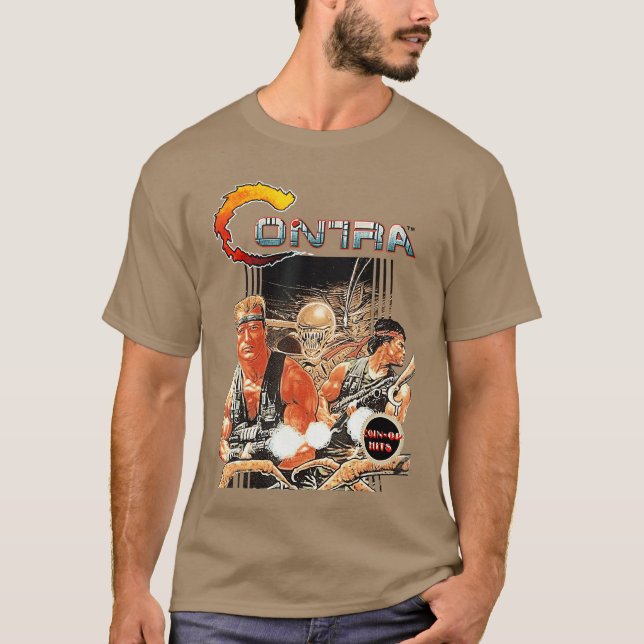 Camiseta Contra Bo Art Retro Arcade Gamer Clássico 80s Bata (Frente)