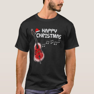 Camiseta Contrabaixo Natal Baixista Músico de Jazz Música