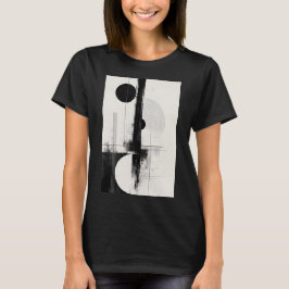 Camiseta Contraste Geométrico Minimalista