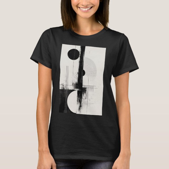 Camiseta Contraste Geométrico Minimalista (Frente)