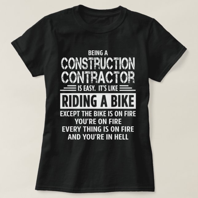 Camiseta Contratante da Construção (Frente do Design)
