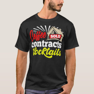 Camiseta Contratos De Café Agentes Imobiliários Mulheres Ho