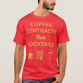 Camiseta Contratos De Café E, Em Seguida, Oferta De Negócio