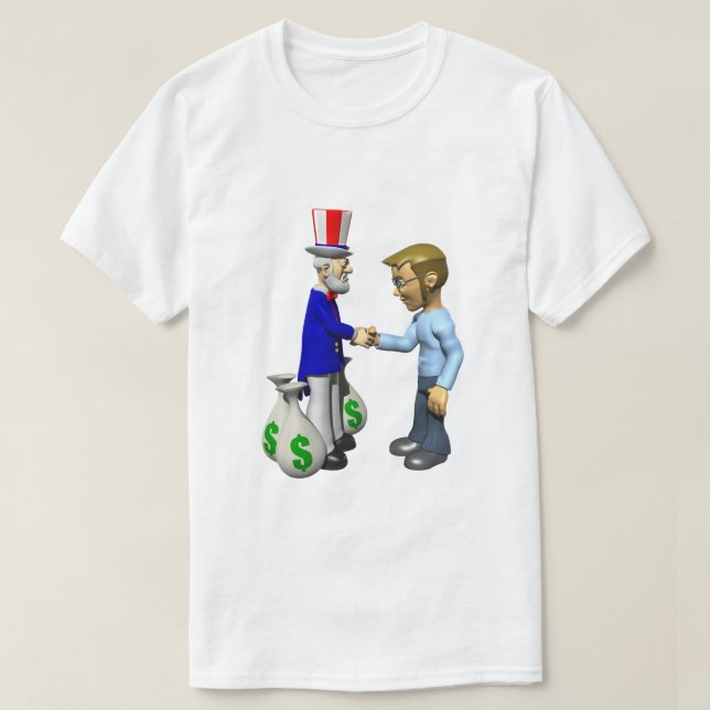 Camiseta Contribuinte IRS Piada Taxday Humorado Tio Sam Cas (Frente do Design)