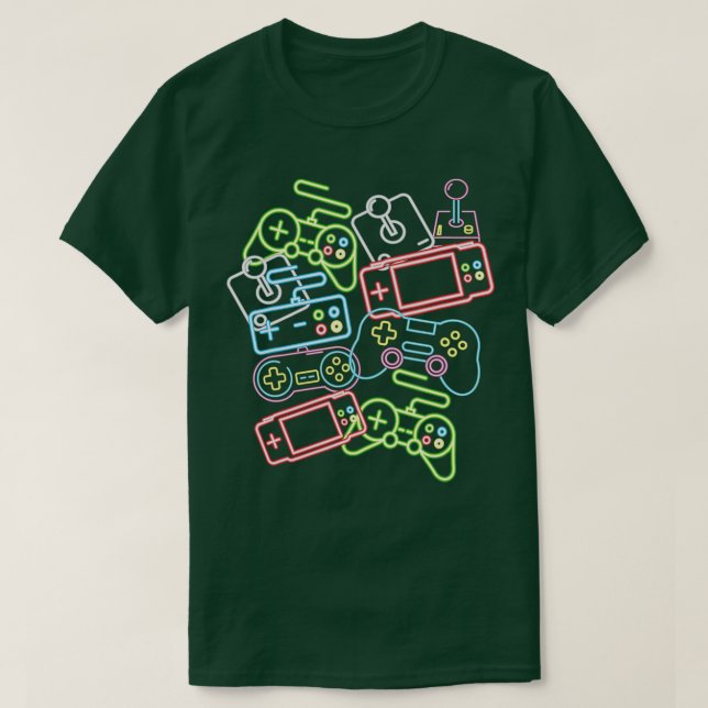 Camiseta Control All The Things Video Game Controller 80's  (Frente do Design)
