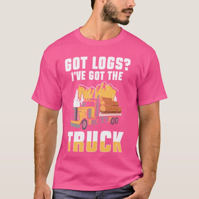 Camiseta Controlador de Caminhão do Log Transporter Log (Frente)
