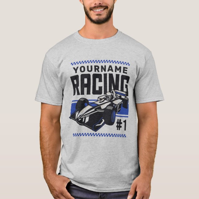 Camiseta Controlador de Carro de Corrida Rápida de Equipe d (Frente)