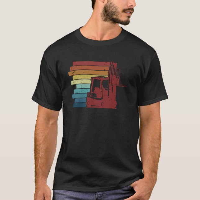 Camiseta Controlador de Depósito de Caminhão Retro Elevante (Frente)