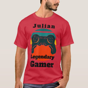 Camiseta Controlador de Jogador de Vídeo Lendário Julian Ga