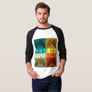 CAMISETA CONTROLADOR DE JOGO DE VÍDEO DE VINTAGEM DE JOGO T