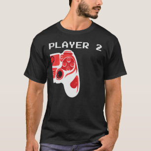 Camiseta Controlador de Jogo do Jogador do Namorados do cas