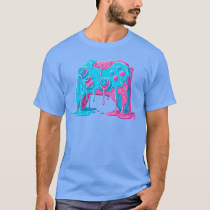 Camiseta Controlador de Jogo Drip Gamer Meninos Jogo Retro 