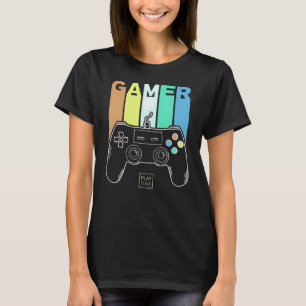 Camiseta Controlador de Jogo Gráfico em Estilo Retrô Vintag