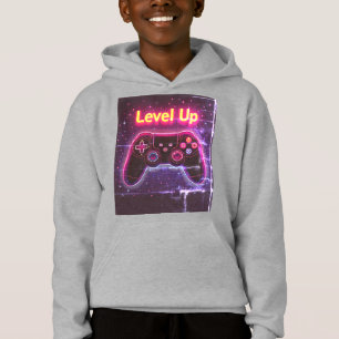 Camiseta Controlador de Jogo Neon Level Up – Arte