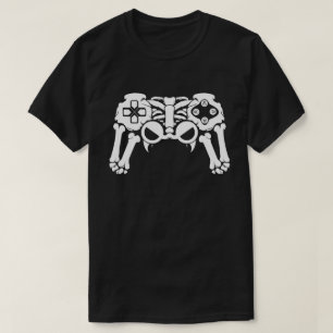 Camiseta Controlador de Jogos de Jogador de Skeleton do Hal