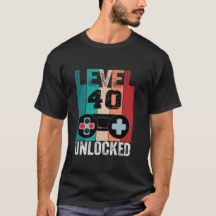 Camiseta Controlador de jogos de vídeo de aniversário 40 de