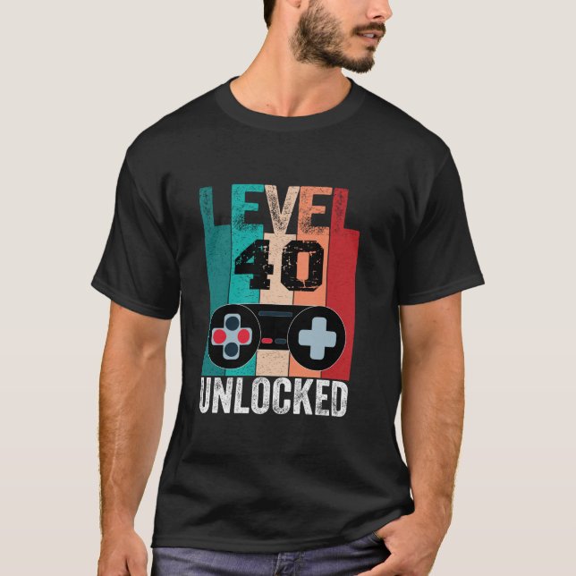 Camiseta Controlador de jogos de vídeo de aniversário 40 de (Frente)