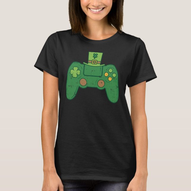 Camiseta Controlador de Jogos de Vídeo Gamer Boys Irish St  (Frente)