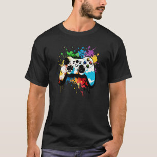 Camiseta Controlador de jogos grafite console de computador