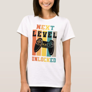 Camiseta Controlador de Jogos Retro 'Next Level Unlocked' V