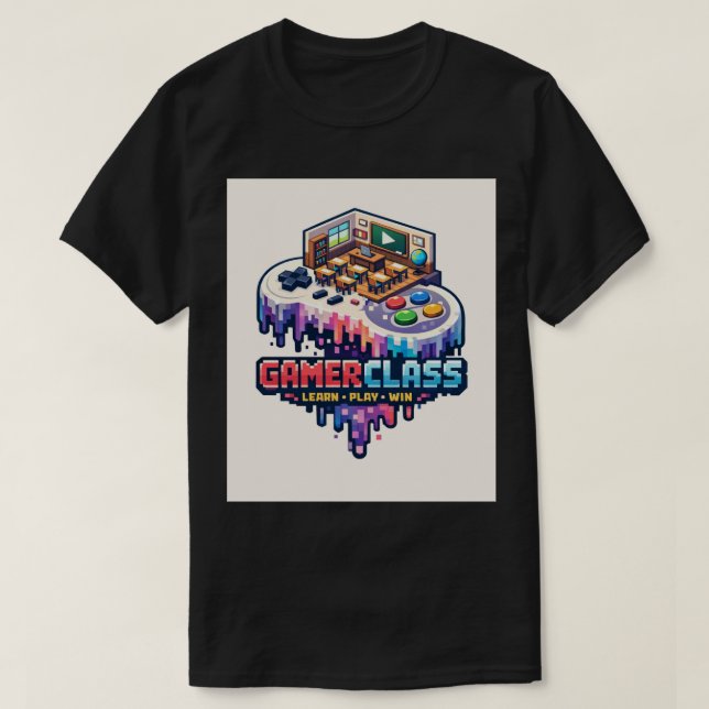 Camiseta Controlador de jogos YouTube derretendo 16 bits (Frente do Design)