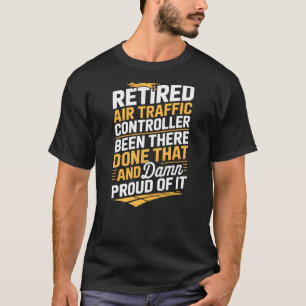 Camiseta Controlador de Tráfego Aéreo Aposentado Orgulhoso