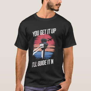 Camiseta Controlador de Tráfego Aéreo Você Pega Eu Guio