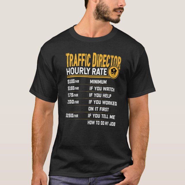 Camiseta Controlador de Tráfego de Taxa Horária (Frente)