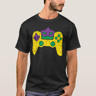Camiseta Controlador de Video Game Gamer ESports Mardi Gras