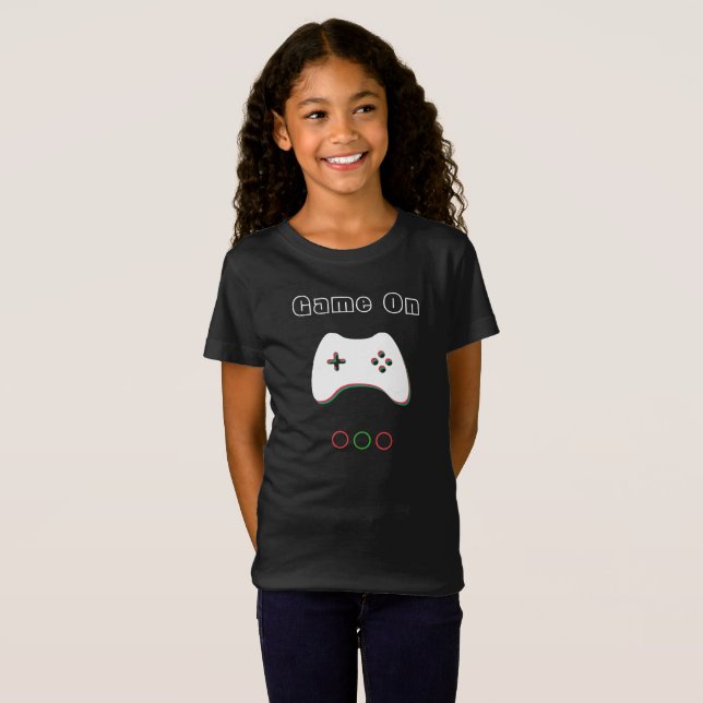 Camiseta Controlador de videogame, Jogo ativado, Arte verme (Frente Completa)