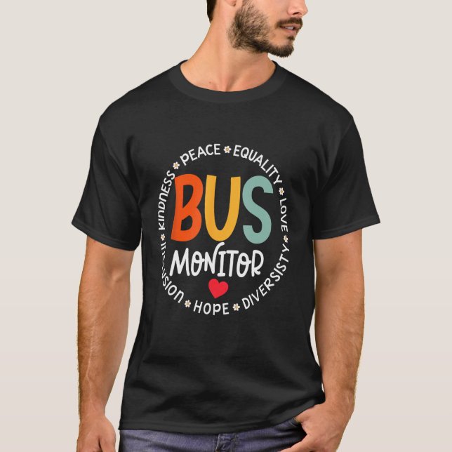 Camiseta Controlador do Monitor de Barramento Aide Volta ao (Frente)