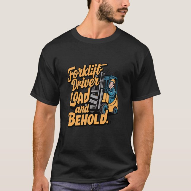 Camiseta Controlador Engraçado de Elevação - Operador de El (Frente)