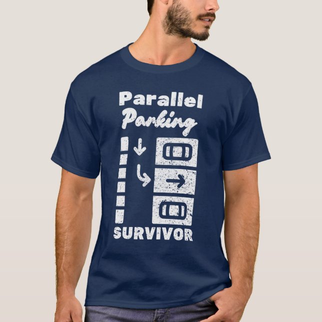 Camiseta Controlador Engraçado de Sobrevivência Parallel Pa (Frente)