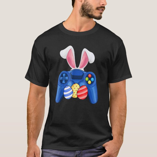 Camiseta Controlador Gamepad Com Costume De Olhos E Ovos (Frente)