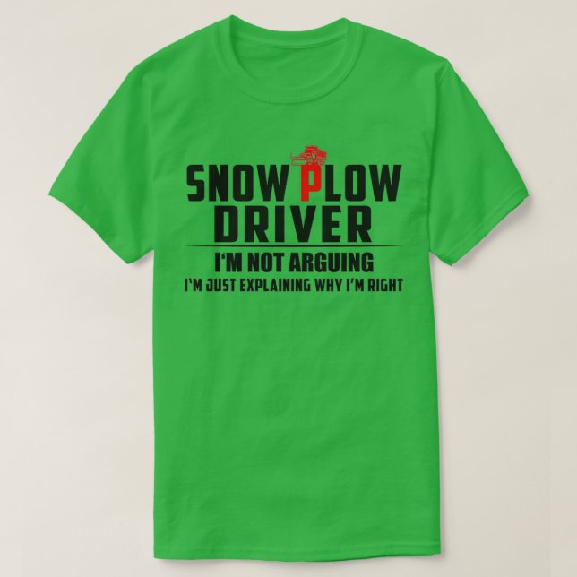 Camiseta Controlador Sarcástico Snow Plow (Frente do Design)