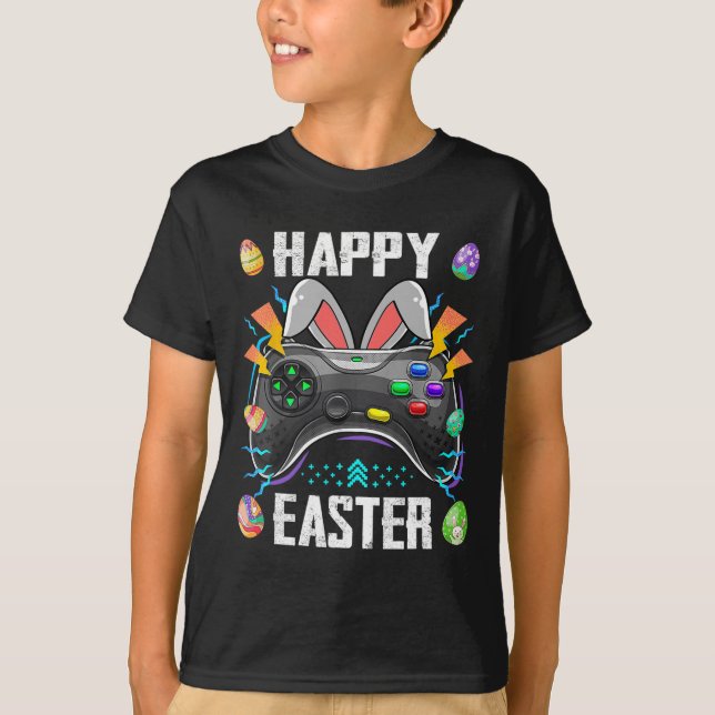Camiseta Controladora com "Bunny Ears" Engraçado Jogo de Ví (Frente)