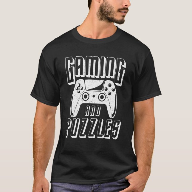 Camiseta Controladora De Jogos E Quebra-cabeça (Frente)