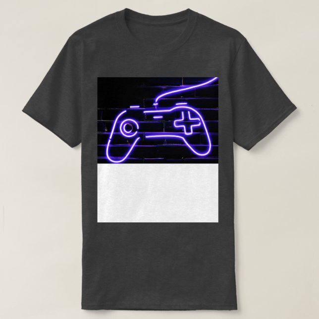 Camiseta Controladora de jogos neon para 2 (Frente do Design)
