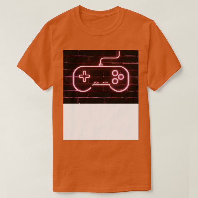 Camiseta Controladora de jogos neon para 4 (Frente do Design)