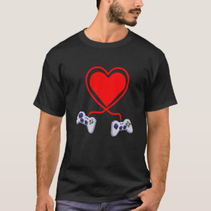 Camiseta Controladora de vídeo Gamers Engraçado Dia dos Val