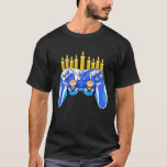Camiseta Controladora de videogame Chanukah Menorah Candela<br><div class="desc">Controlador de videogame Chanukah Menorah Candelabra Hanukkah.</div>