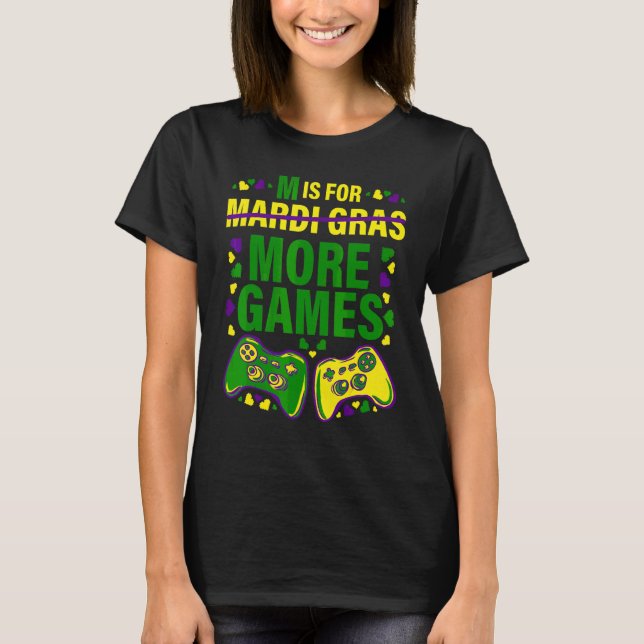 Camiseta Controladora de videogame Mardi Gras Costume Kid (Frente)