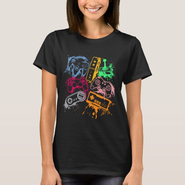 Camiseta Controladores de Console de Jogos de Vídeo - Arco  (Frente)