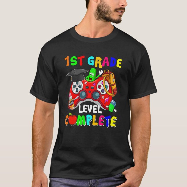 Camiseta Controladores de jogo completos nível 1 da série G (Frente)