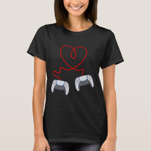 Camiseta Controladores de Vídeo Gamer Dia de os namorados B